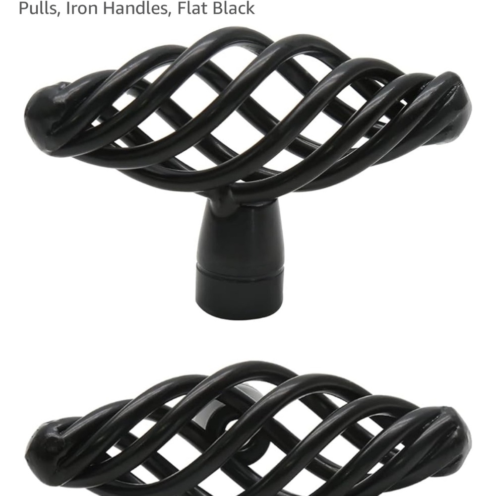 Black cabinet pulls, 12 in a set (4 packs available)